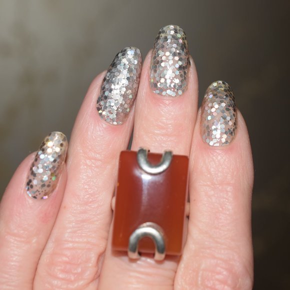 Vintage Unique Art Deco Large Sterling Silver Carnelian Ring - Picture 6 of 9